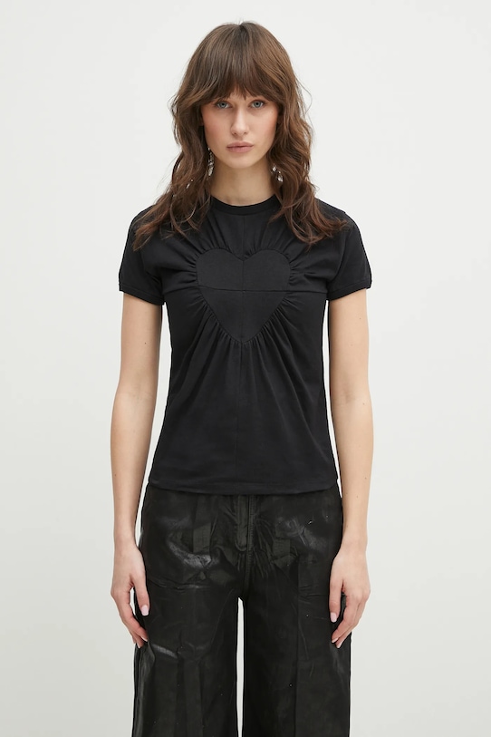 

Футболка из хлопка Gathered Heart Coperni, черный