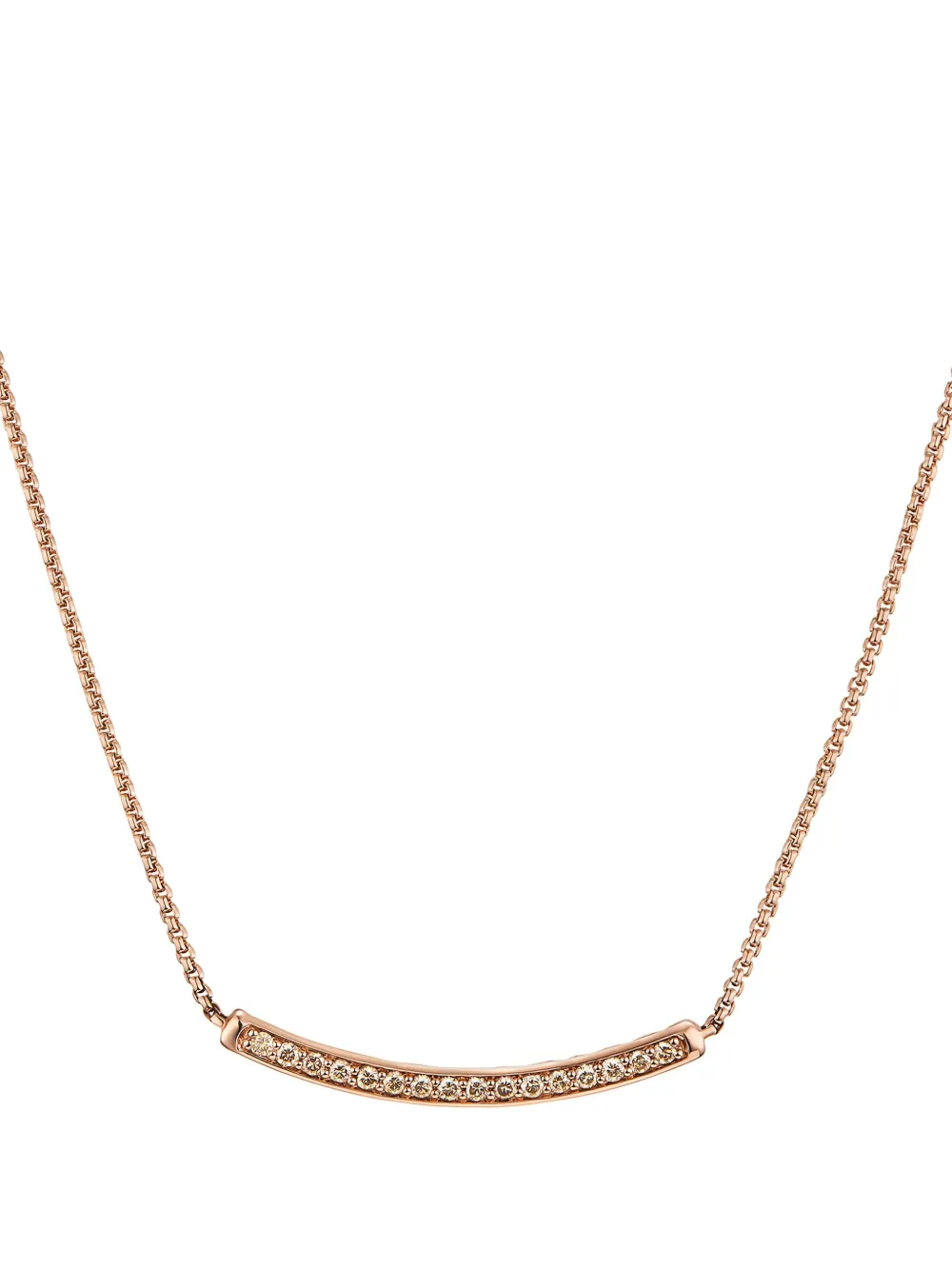 

Колье Petite Pav Bar из розового золота с бриллиантами (1.25 мм) David Yurman, золотой