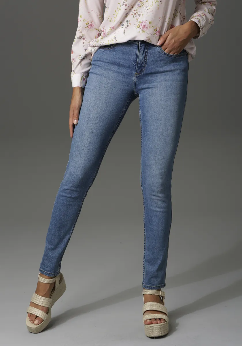 

Джинсы узкого кроя Aniston CASUAL, стандартная талия, синий