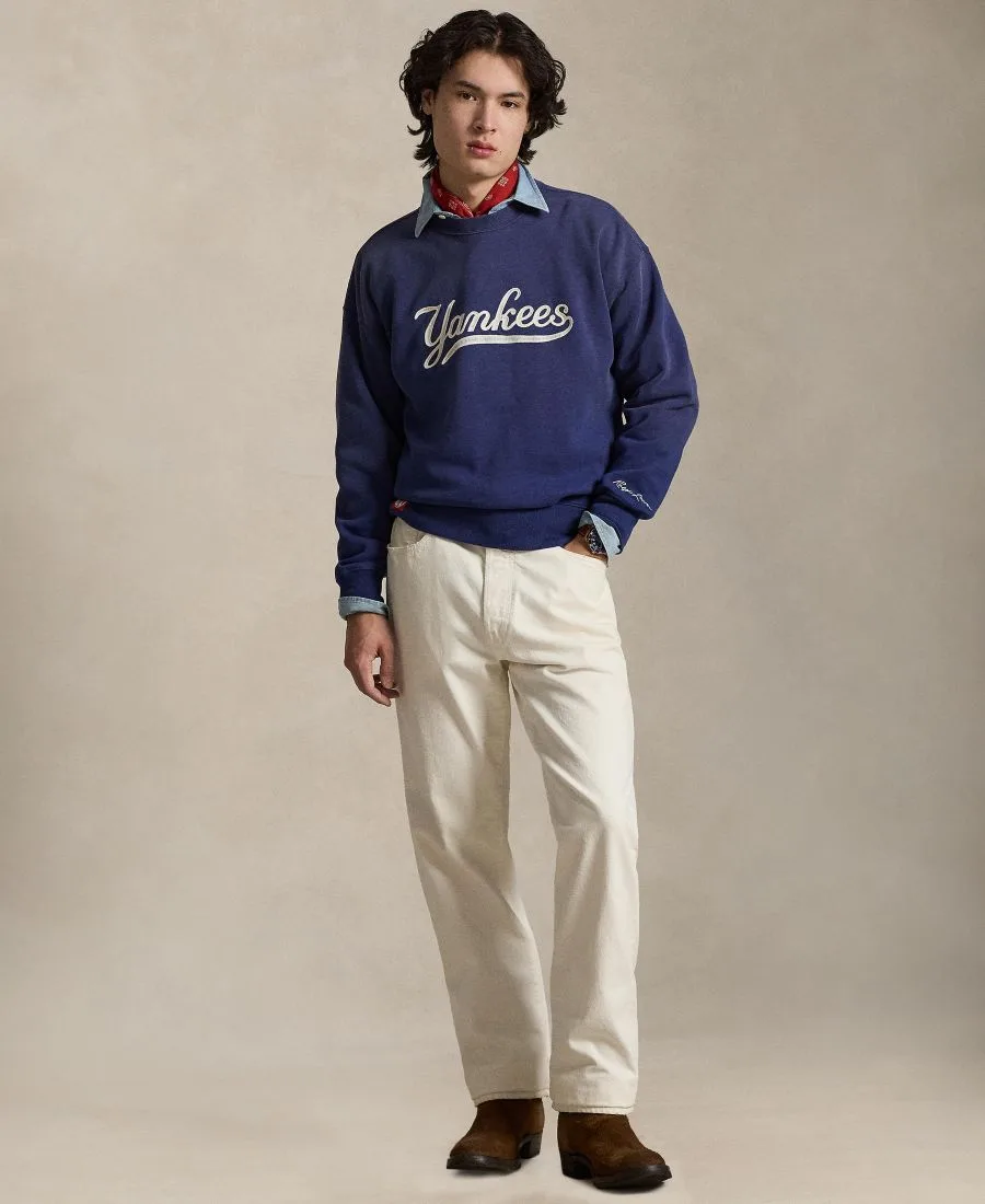 Мужская флисовая толстовка с вышивкой Yankees Polo Ralph Lauren, Freshwater — фото 2