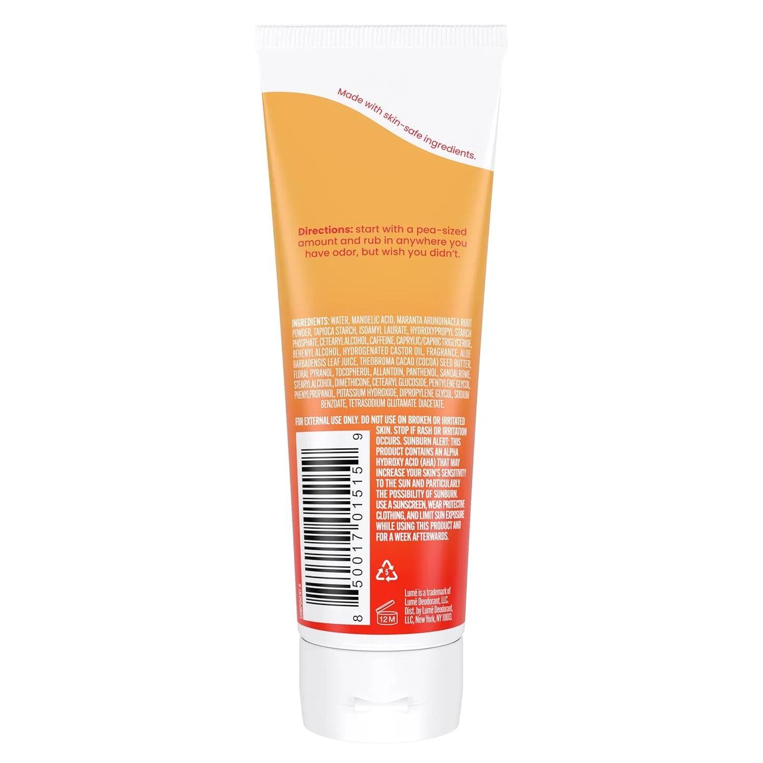 Дезодорант-крем Lume Full Body, 85 г (Clean Tangerine) Lume — фото 2
