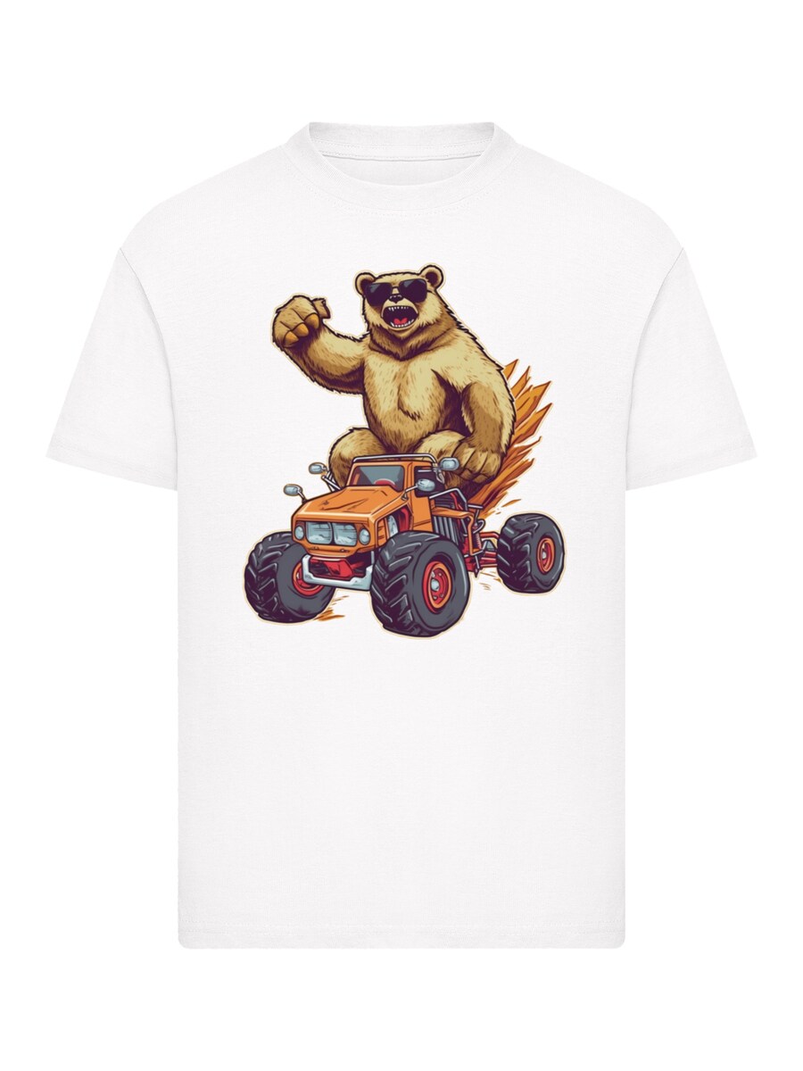

Рубашка F4NT4STIC Monster Truck Cool Bear, белый