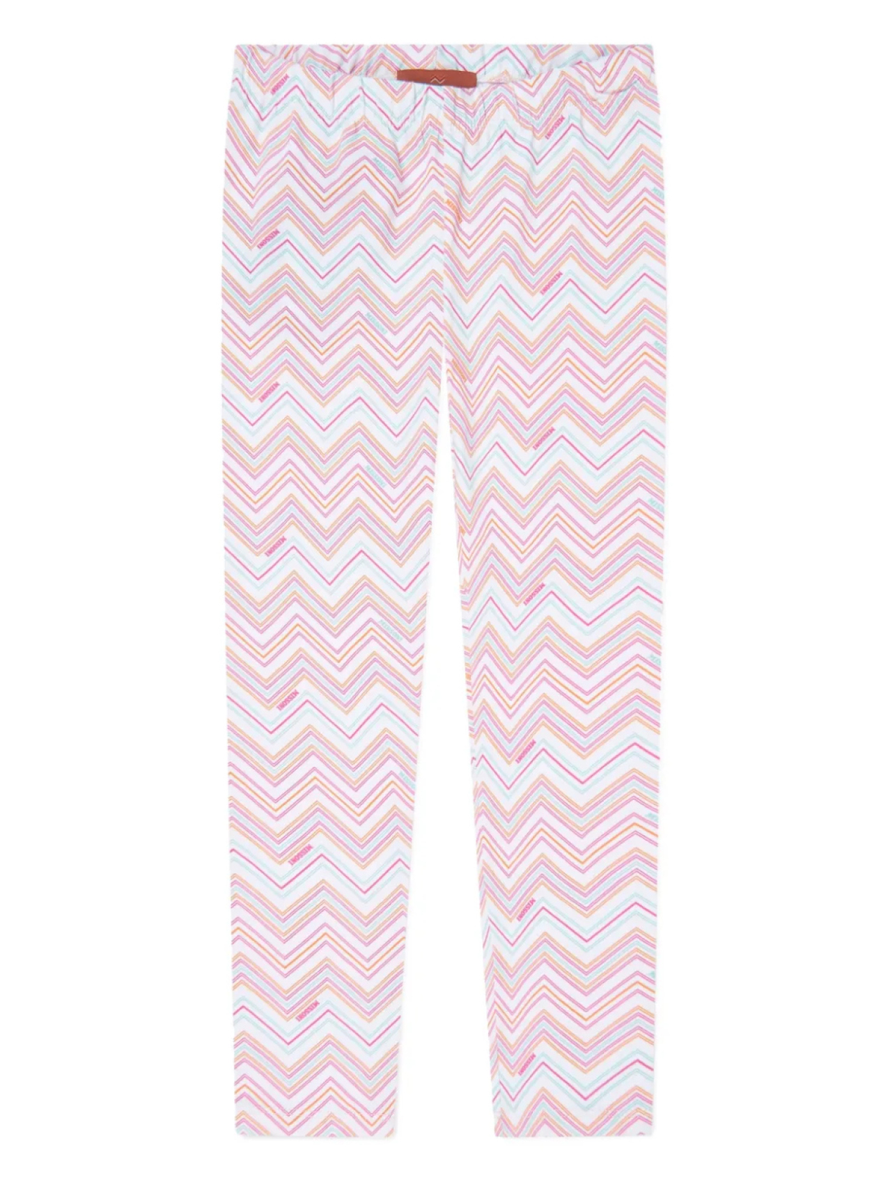 

Брюки Missoni Kids с зигзагообразным принтом, белый