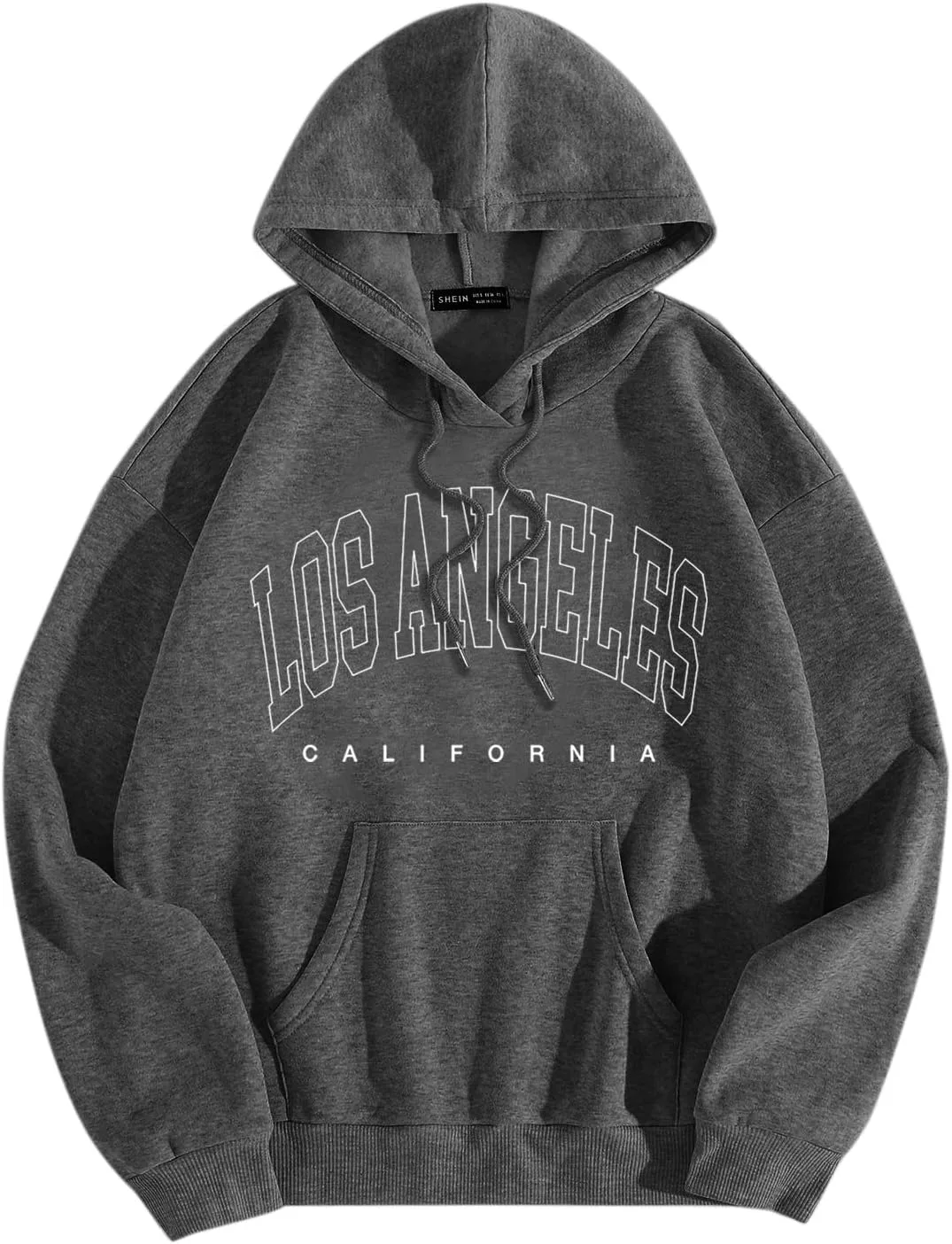 Толстовка с капюшоном Los Angeles College для мужчин, винтажный принт, осенняя