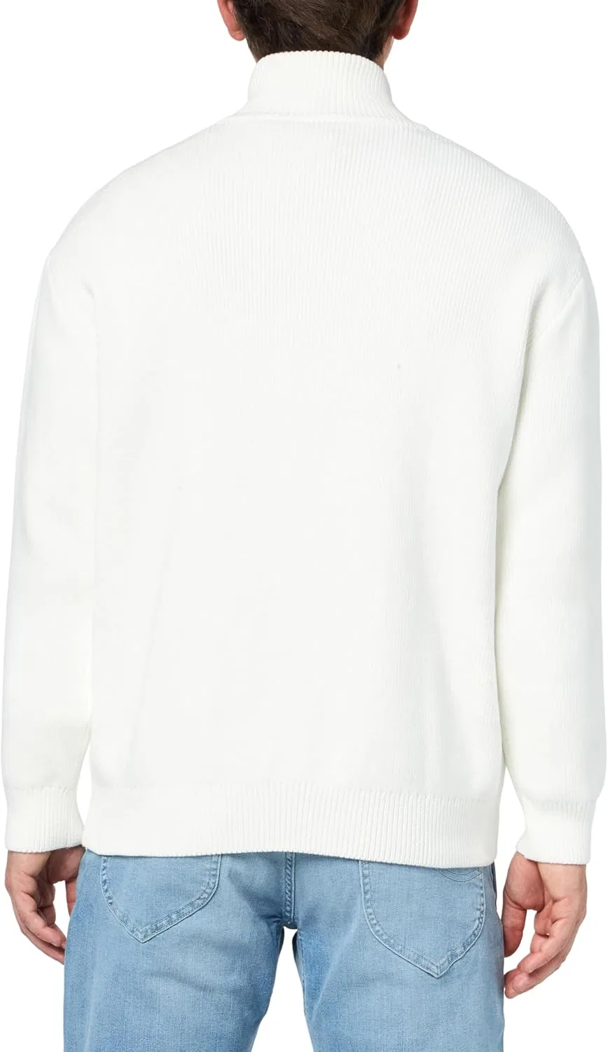 Свитер Lacoste Men's Ribbed Knit Zipped Golf, Flour — фото 2