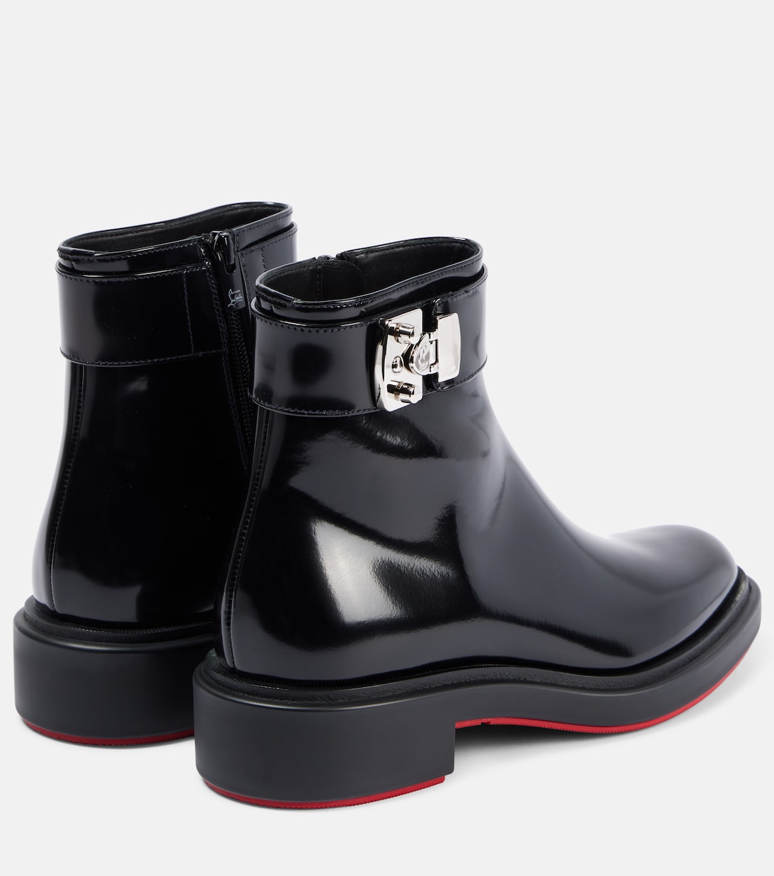 Ботинки Urban Booty Lock на шнуровке из полированной кожи Christian Louboutin, черный — фото 2