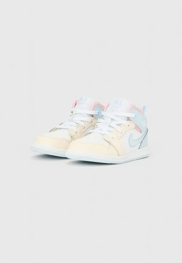 Jordan 1 mid унисекс высокие кроссовки Jordan, Half Blue/Pale Ivory/White/Med Soft Pink/Vapor Green — фото 2
