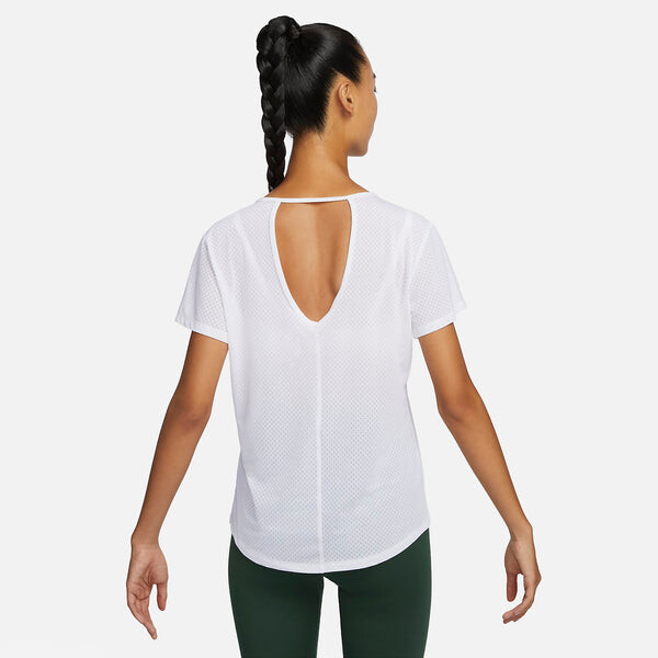 Футболка (WMNS) Nike Dri-Fit One Breathe T-shirt 'White', белый — фото 4