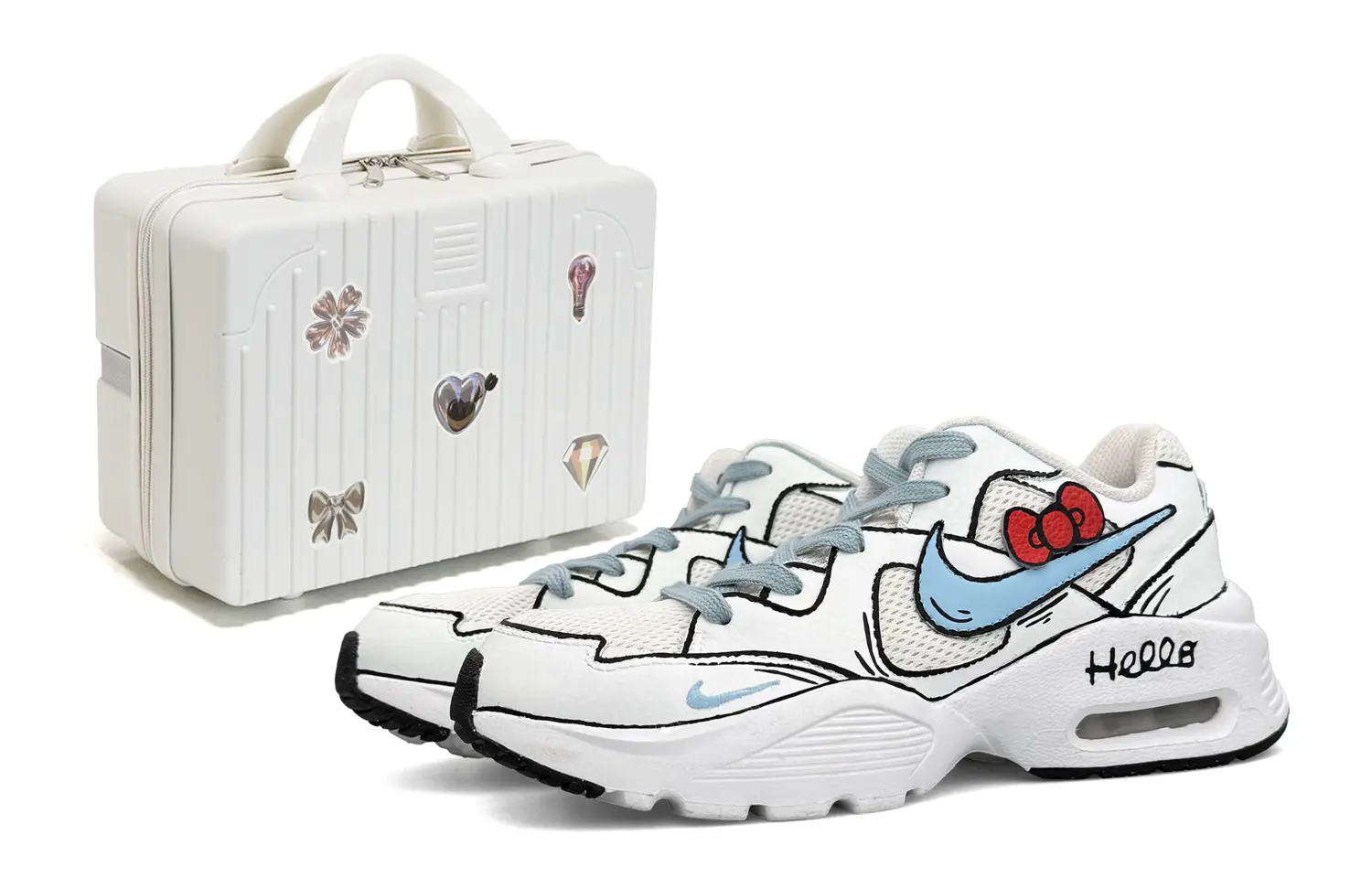 

Кроссовки Air Max Fusion женские с низким верхом, белые/черные Nike