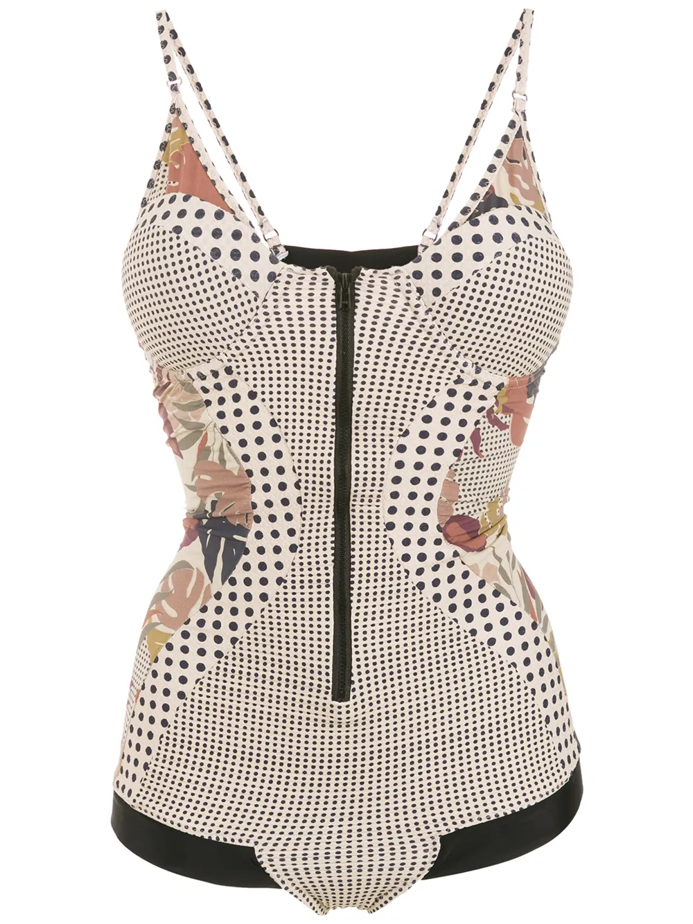 

Купальник с геометричным принтом и вставками Amir Slama, нейтральный