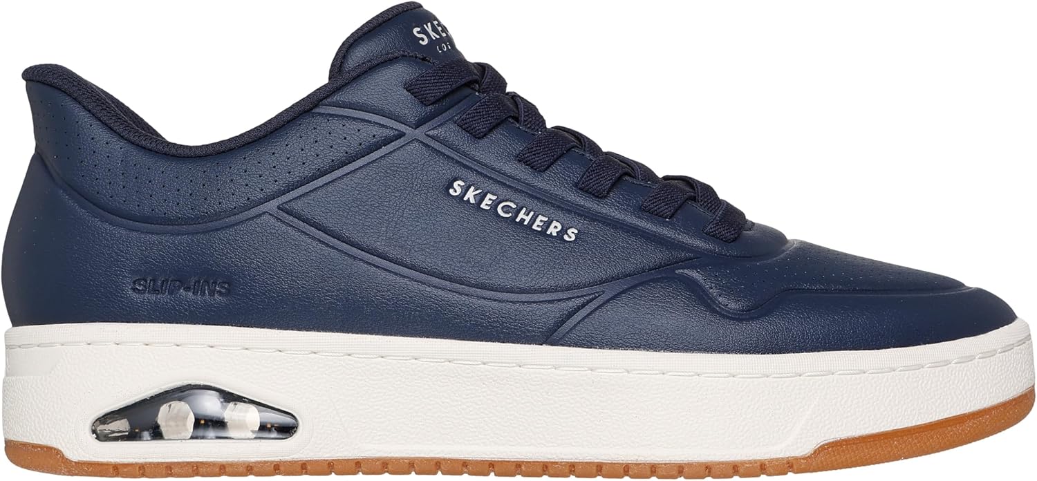 Мужские кроссовки Skechers Uno Ctl - удобные слипоны без застежек, темно-синий — фото 4