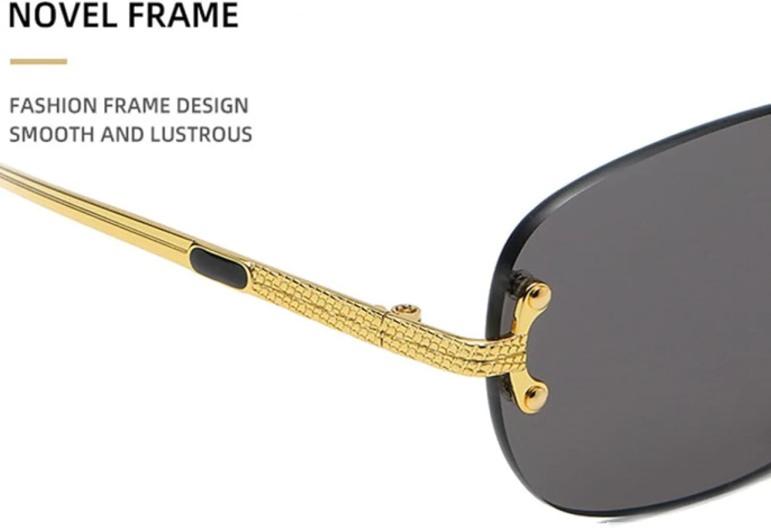 

Популярные маленькие прямоугольные солнцезащитные очки в стиле ретро, ​​без оправы, с зеркальным покрытием, защита от УФ-излучения UV400 TVTBBVV, Tea Gradient