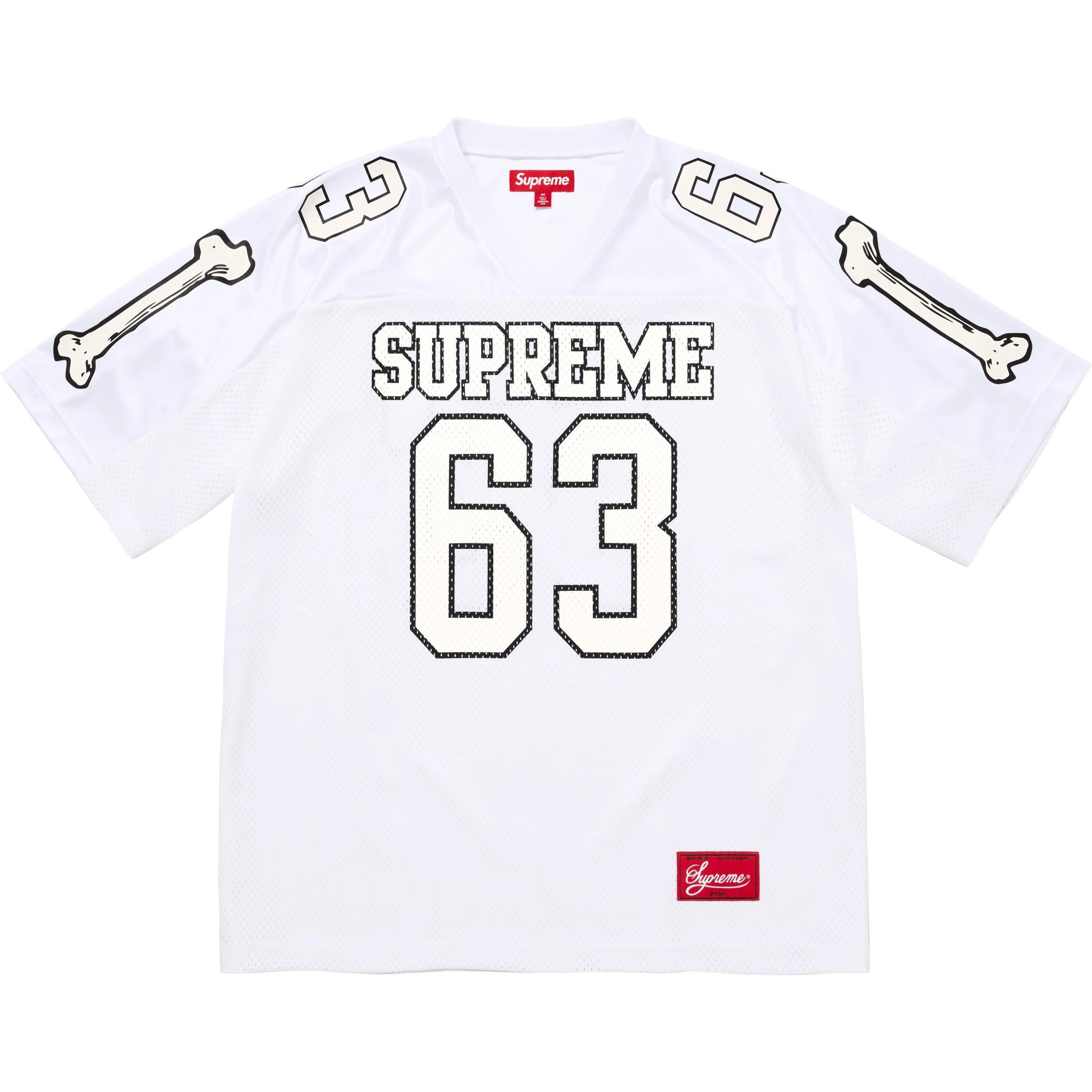 Футболка Bones Football Jersey Soccer Jersey Unisex Supreme, черный — фото 2