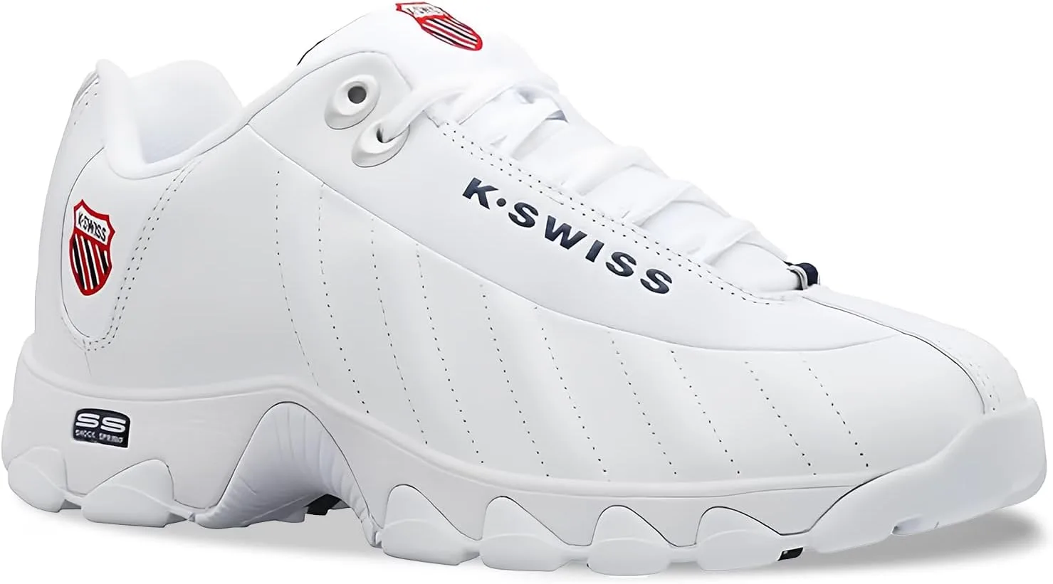 Кроссовки K-Swiss ST329 CMF из кожи, белый/красный/синий — фото 2