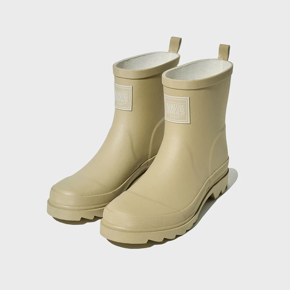 Мужские низкие резиновые сапоги Classic Logo Rain Boots овсяно-коричневые от Marithé+Franҫois Girbaud