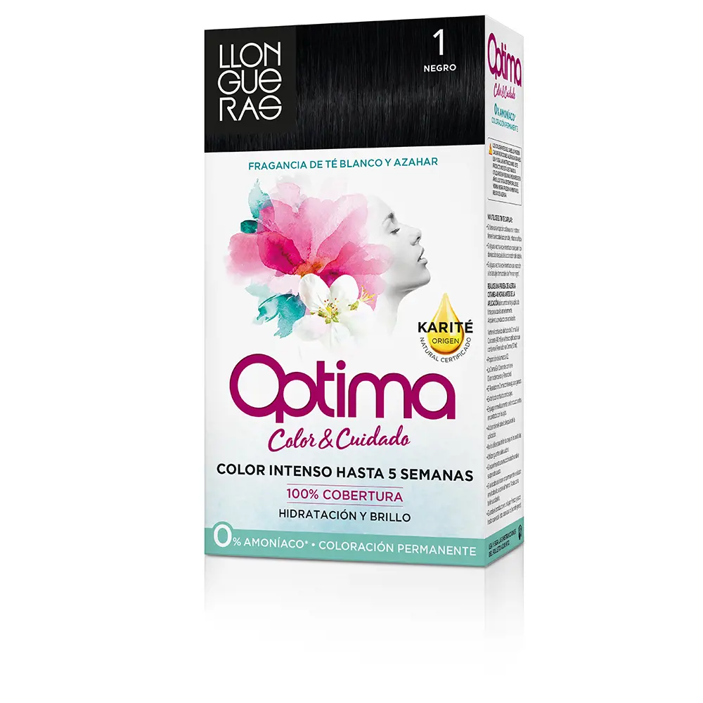 

Краска для волос Optima coloración permanente Llongueras, цвет 1-black, 1 шт.