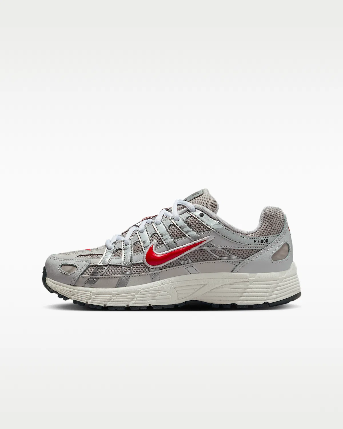 Кроссовки Nike P-6000 для детей, College Grey/Vast Grey/Phantom/Fire Red
