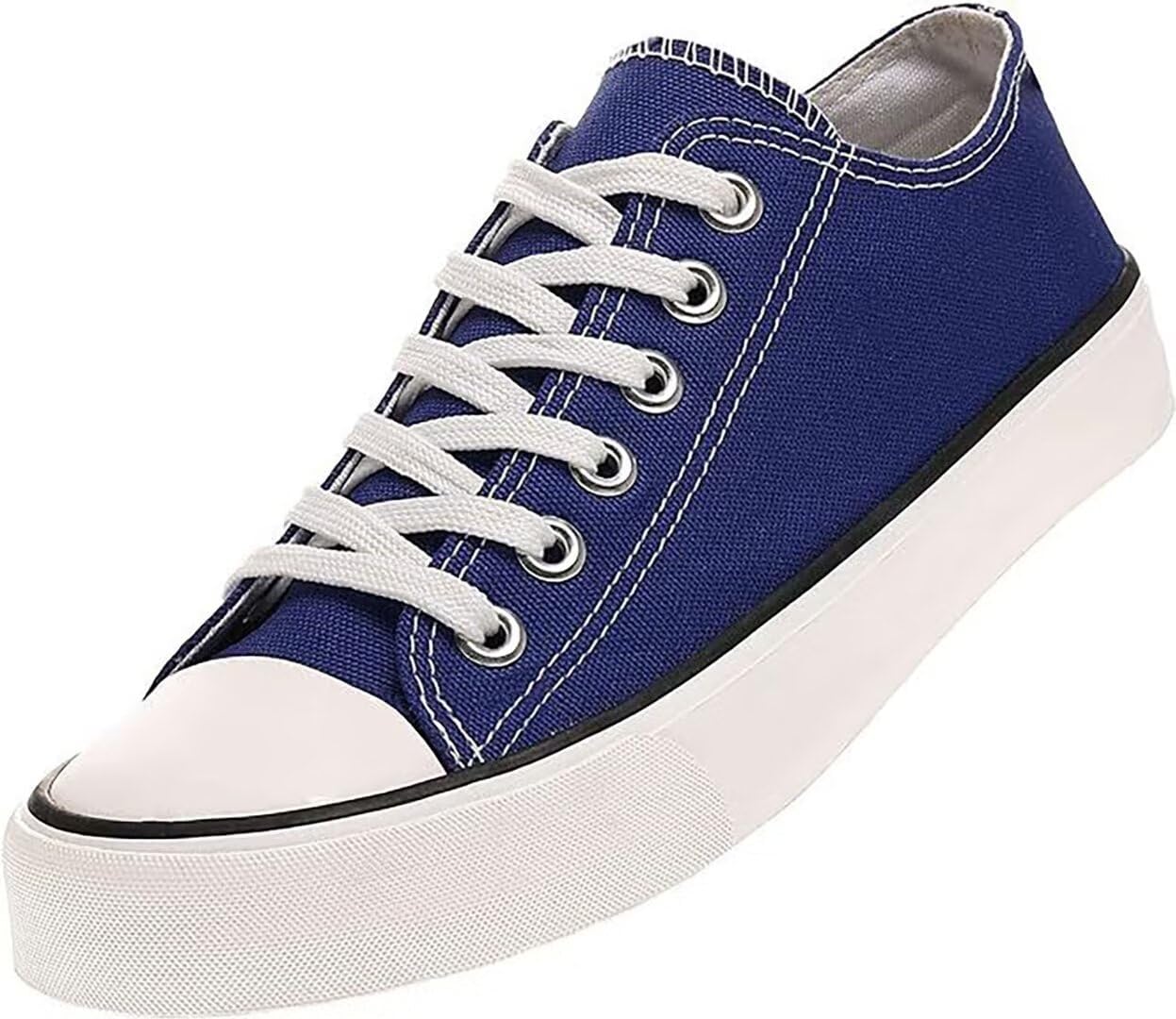 

Кроссовки на высокой подошве LAISMEIX для мужчин и женщин, из хлопка, с низкой износостойкой подошвой, на платформе, шнуровка, для прогулок и бега, повседневные шнурованные туфли, слипоны, темно-синий