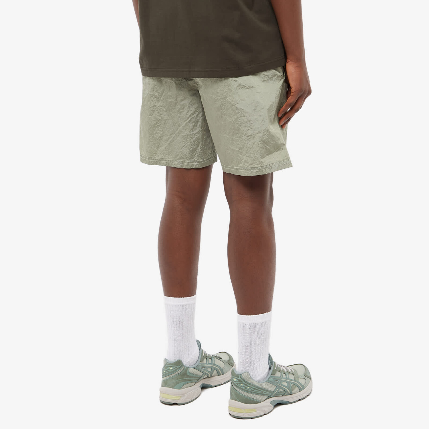 Повседневные шорты мужские бирюзовые Stone Island, зеленый — фото 3