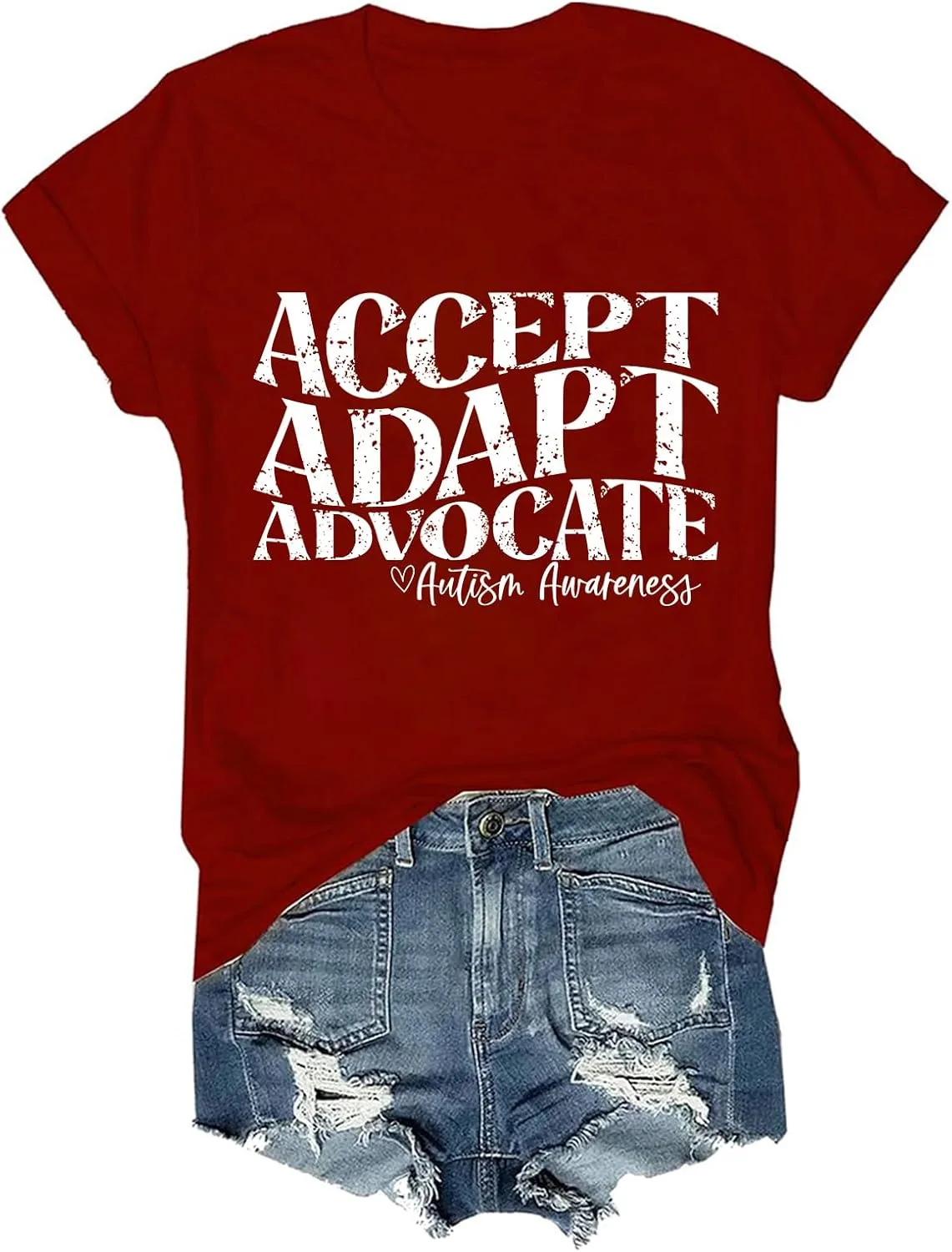 Футболка Accept Adapt Advocate Autism Awareness для учителя специального образования