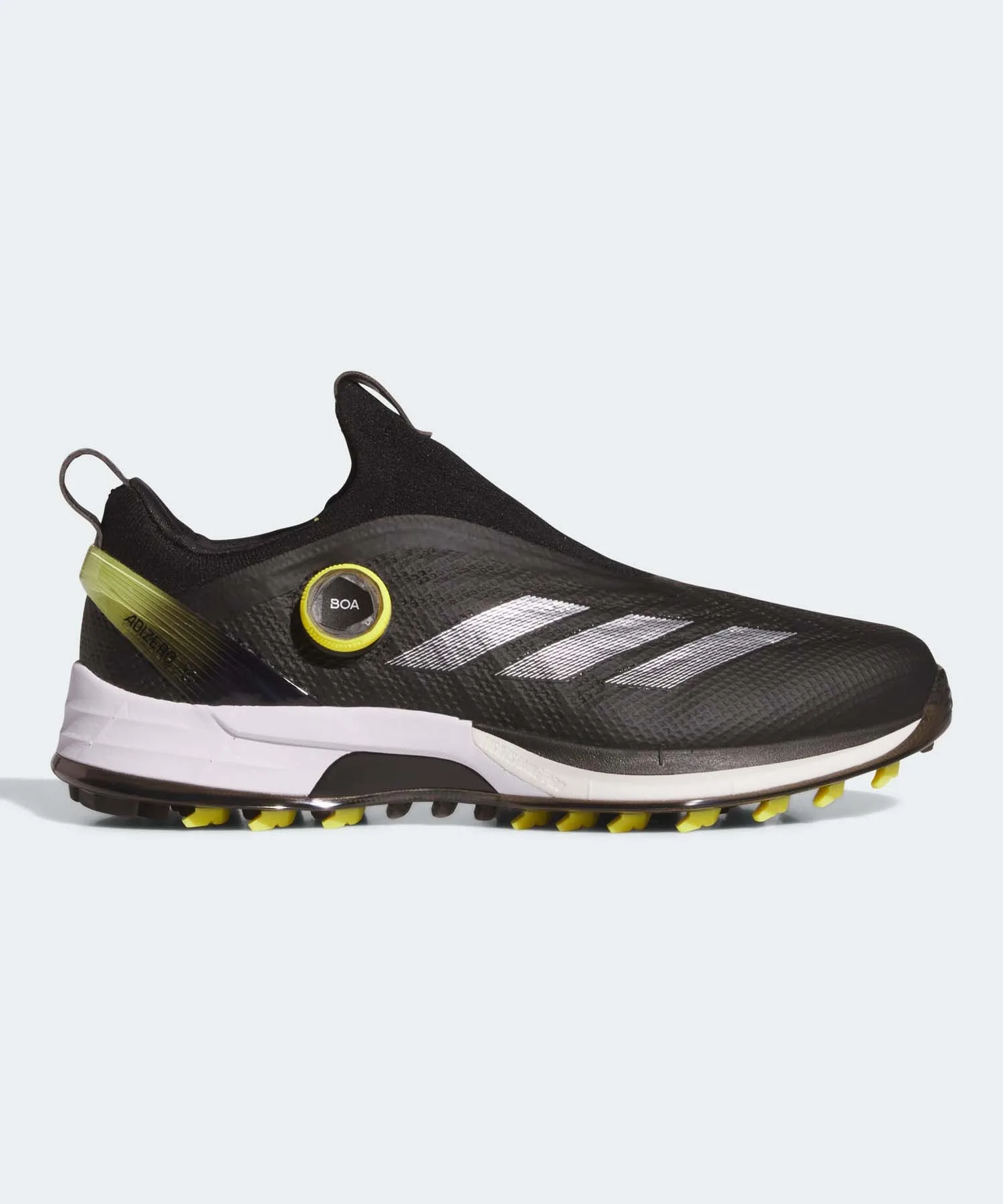 Мужские кроссовки для гольфа Adidas Adizero ZG25 Boa чёрные с жёлтым