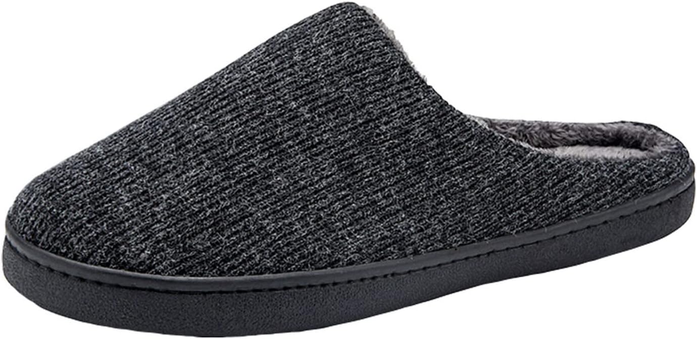 

Домашние тапочки YUKTOPA для мужчин и женщин, с эффектом памяти, теплые, мягкие, с плюшевой подкладкой, закрытый носок, черный