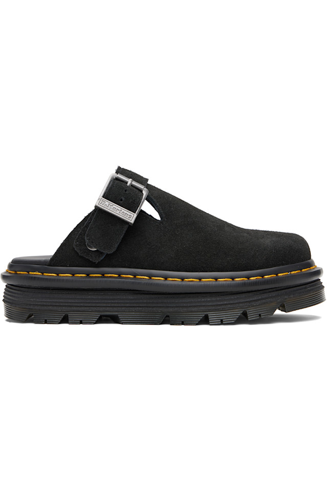 Zebzag замшевые повседневные мюли на платформе с ремешком Dr. Martens, черный