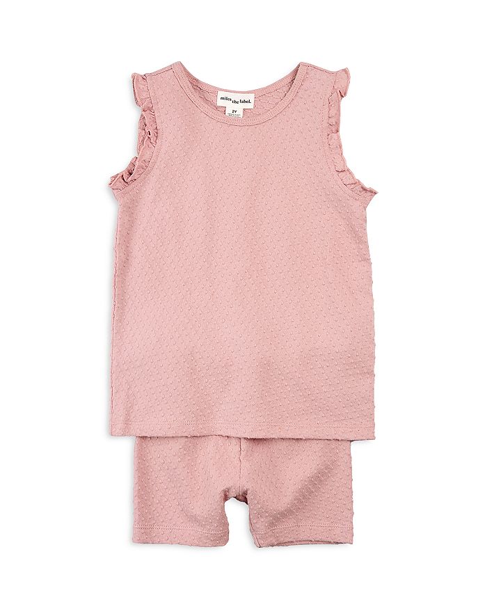 

Детский комплект: топ и шорты для девочки - Baby Miles The Label, розовый