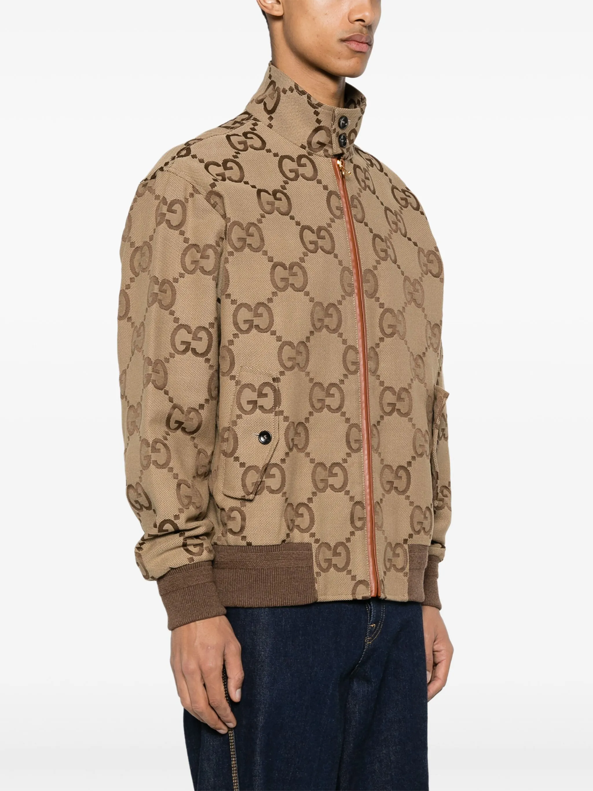 Куртка Jumbo из канваса с узором GG Gucci, бежевый — фото 3