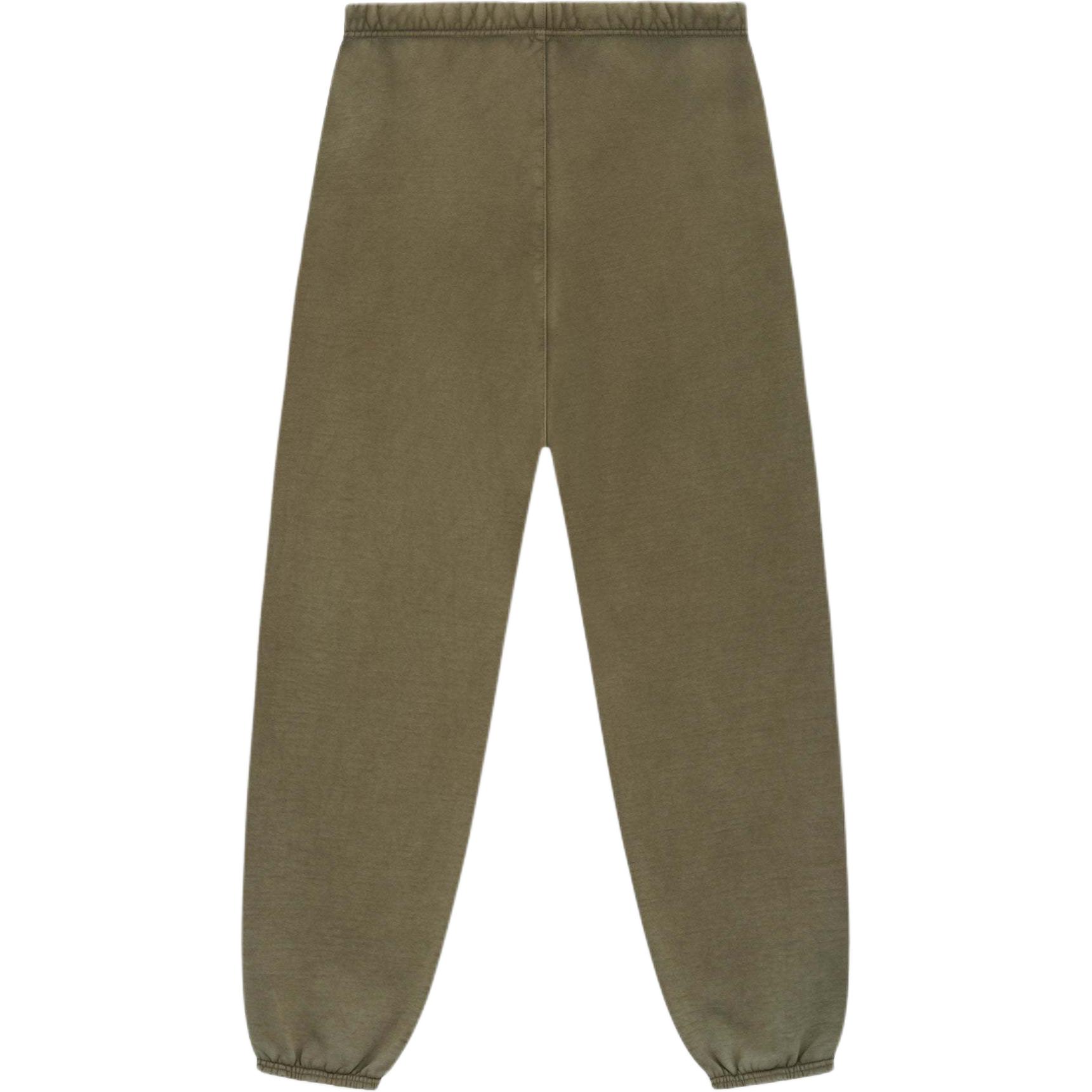 Толстые флисовые спортивные штаны Fear Of God Essentials, Зеленый Эвергрин/Милитари — фото 3