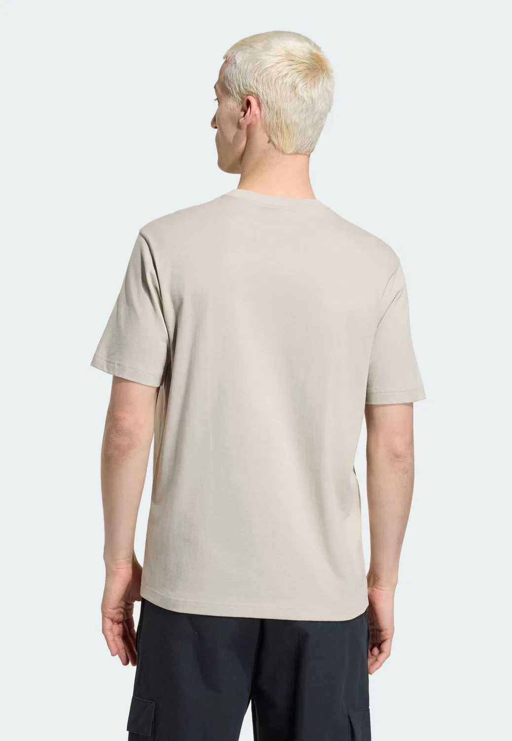 Футболка Adidas Originals Trefoil Essentials бежевого цвета — фото 3