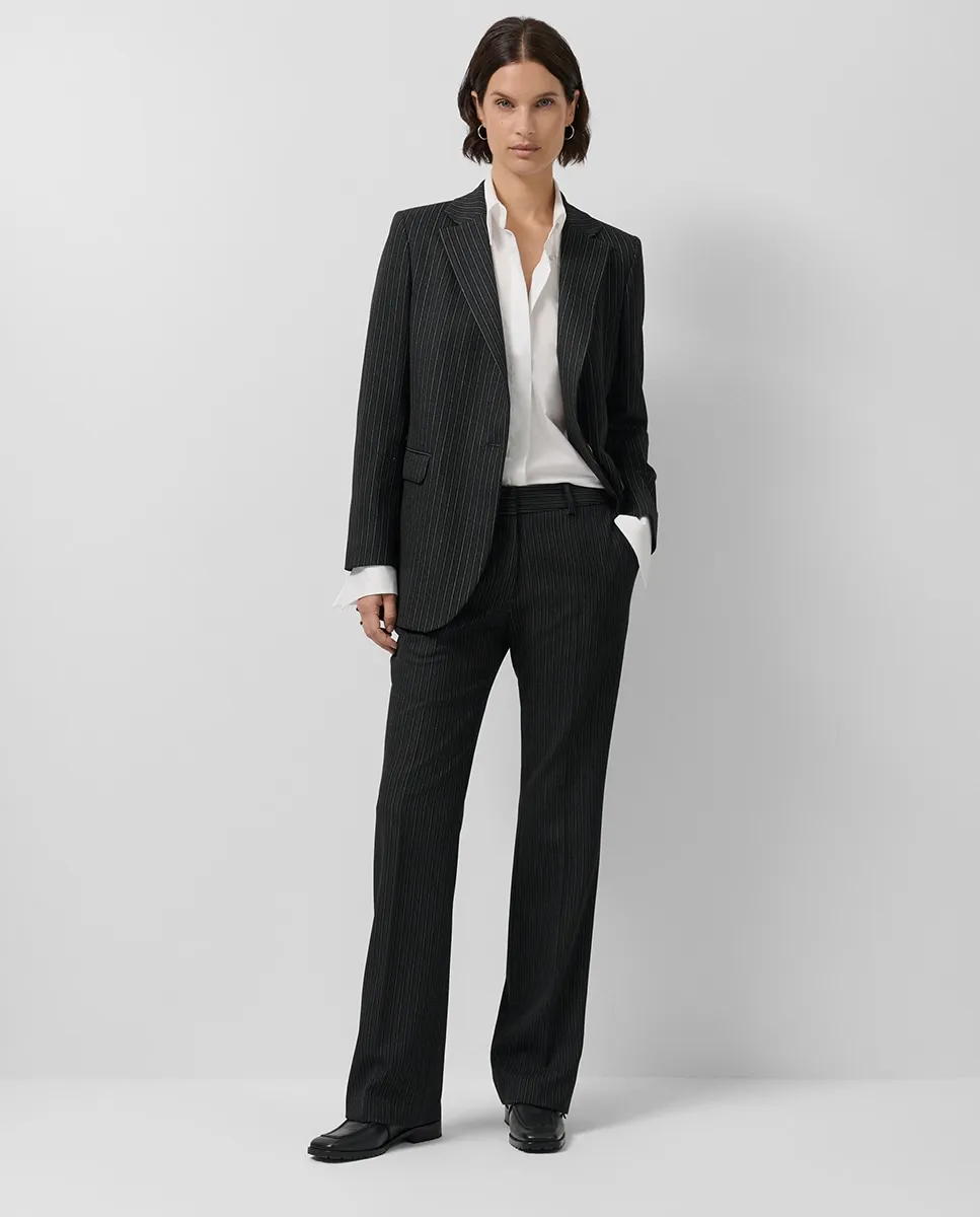 

Женские прямые брюки с узором «елочка» из вельвета Roberto Verino, черный