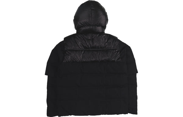 Пуховик Air Jordan protection against cold Stay Warm hooded Basketball Sports Down Jacket Black, черный — фото 2