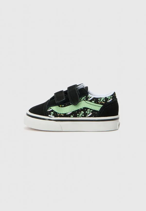 Детские туфли в стиле олдскул Vans, Black/Green