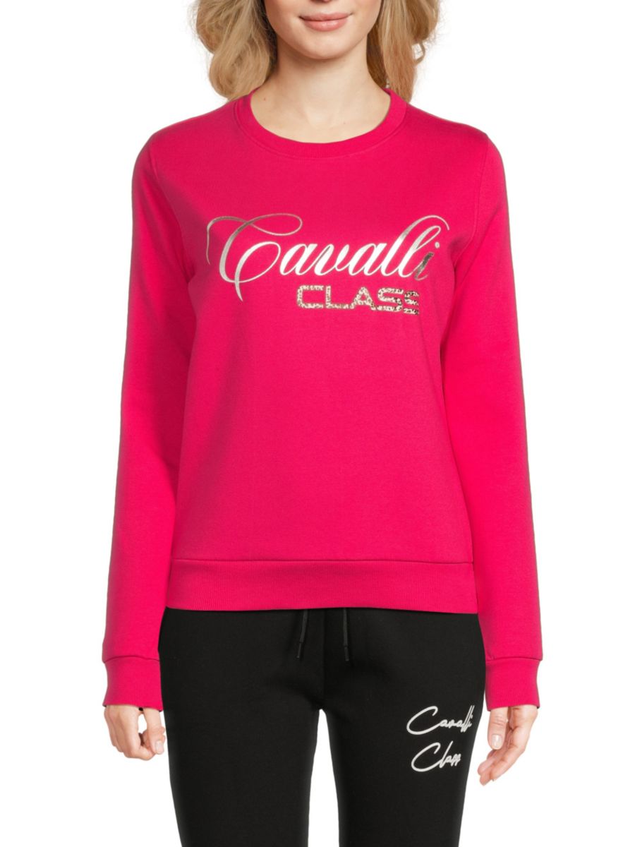 

Толстовка с логотипом Cavalli Class by Roberto Cavalli, розовый