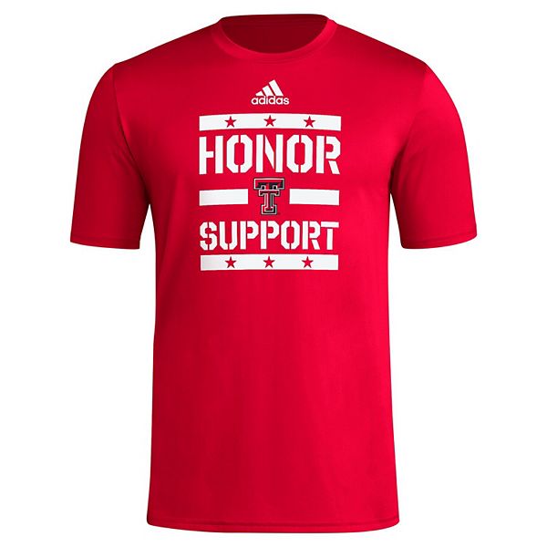 Мужская футболка Texas Tech Red Raiders Honor & Support красная Adidas — фото 3