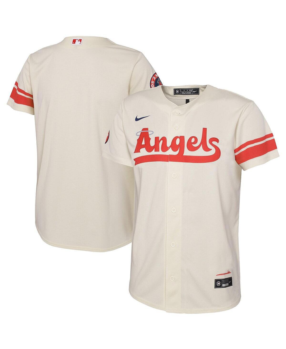 

Реплика унисекс кремового Джерси Los Angeles Angels 2022 City Connect для малышей Nike, Бежевый, Реплика унисекс кремового Джерси Los Angeles Angels 2022 City Connect для малышей Nike