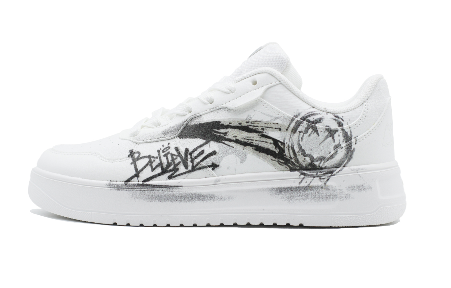 

ANTA Скользостойкие амортизирующие износостойкие низкие скейтборд кроссовки Men's Black White