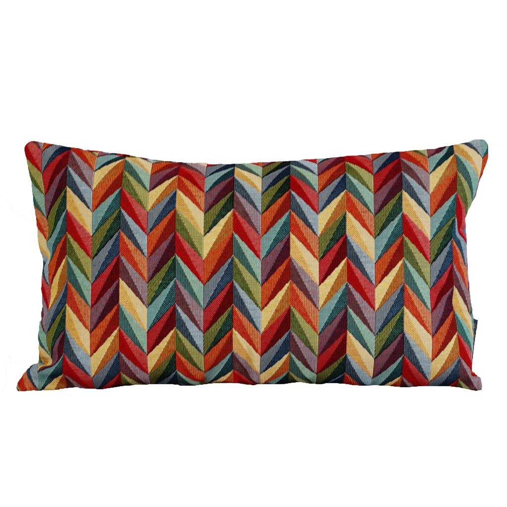 

Декоративный чехол на подушку гобелен для дивана, спальни, гостиной, МНОГОЦВЕТНЫЙ ЗИГГИ, 30х50 Deco Haus