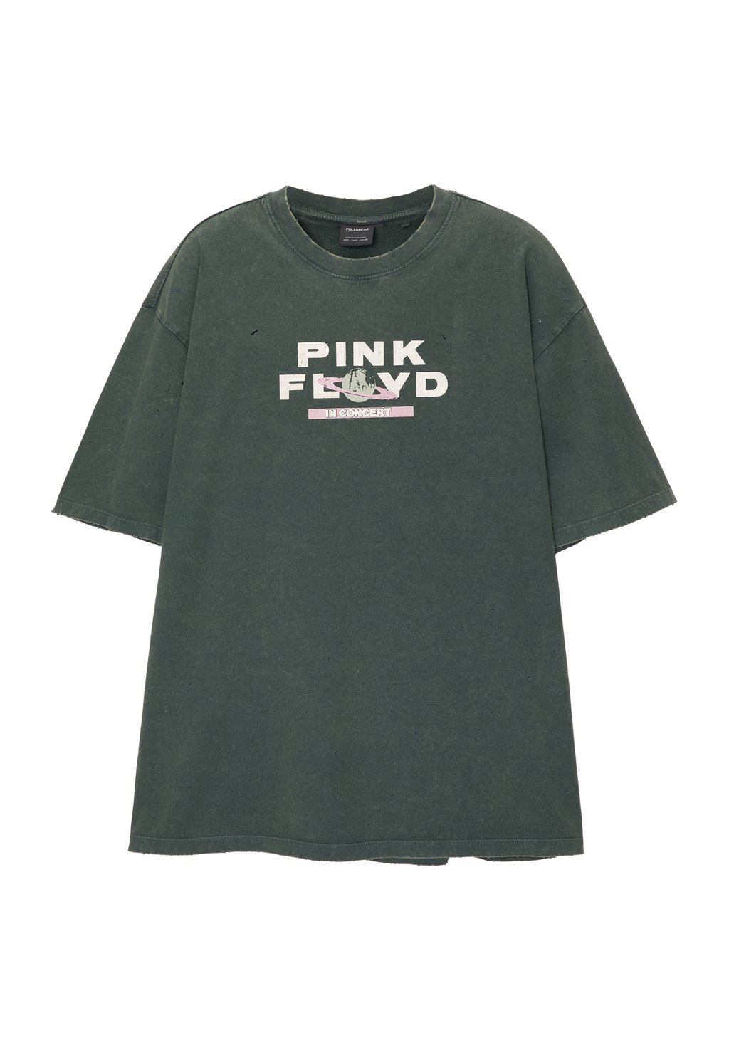 

Принт на футболке WASHED PINK FLOYD PULL&BEAR, зеленый