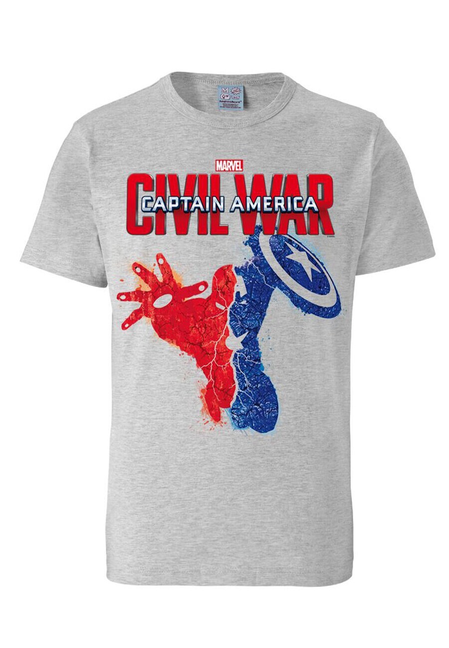 

Футболка Logoshirt CAPTAIN AMERICA, пятнистый серый
