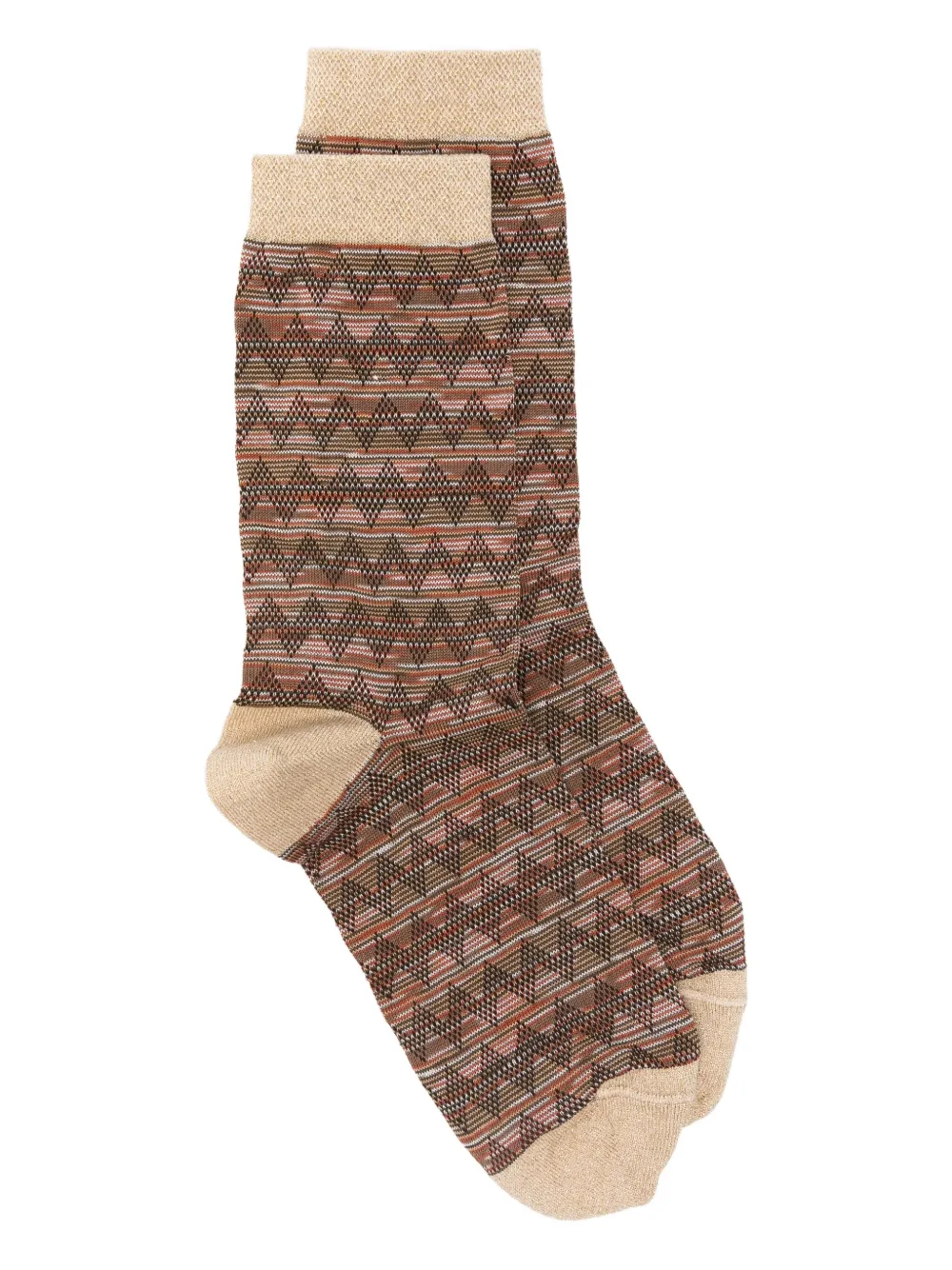 

Носки с зигзагообразным узором Missoni, коричневый