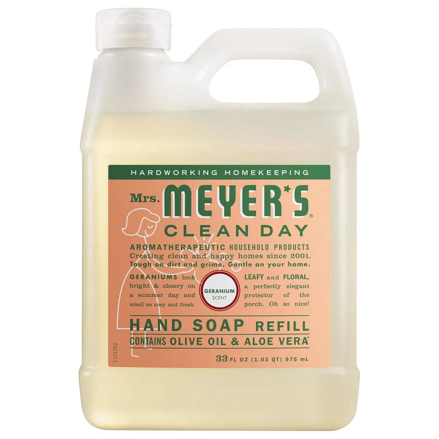 Жидкое мыло Mrs. Meyers с геранью, сменный пакет 948 мл Mrs. Meyer'S