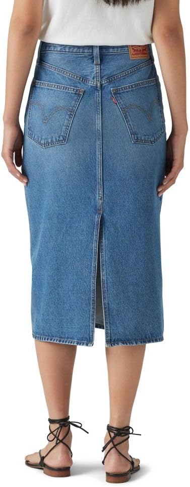 Женская юбка Levi's с высокой талией и разрезом, Meadow Games Clean Hem — фото 3