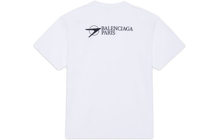Футболка Balenciaga Paris Logo T-Shirt 'White', белый — фото 2