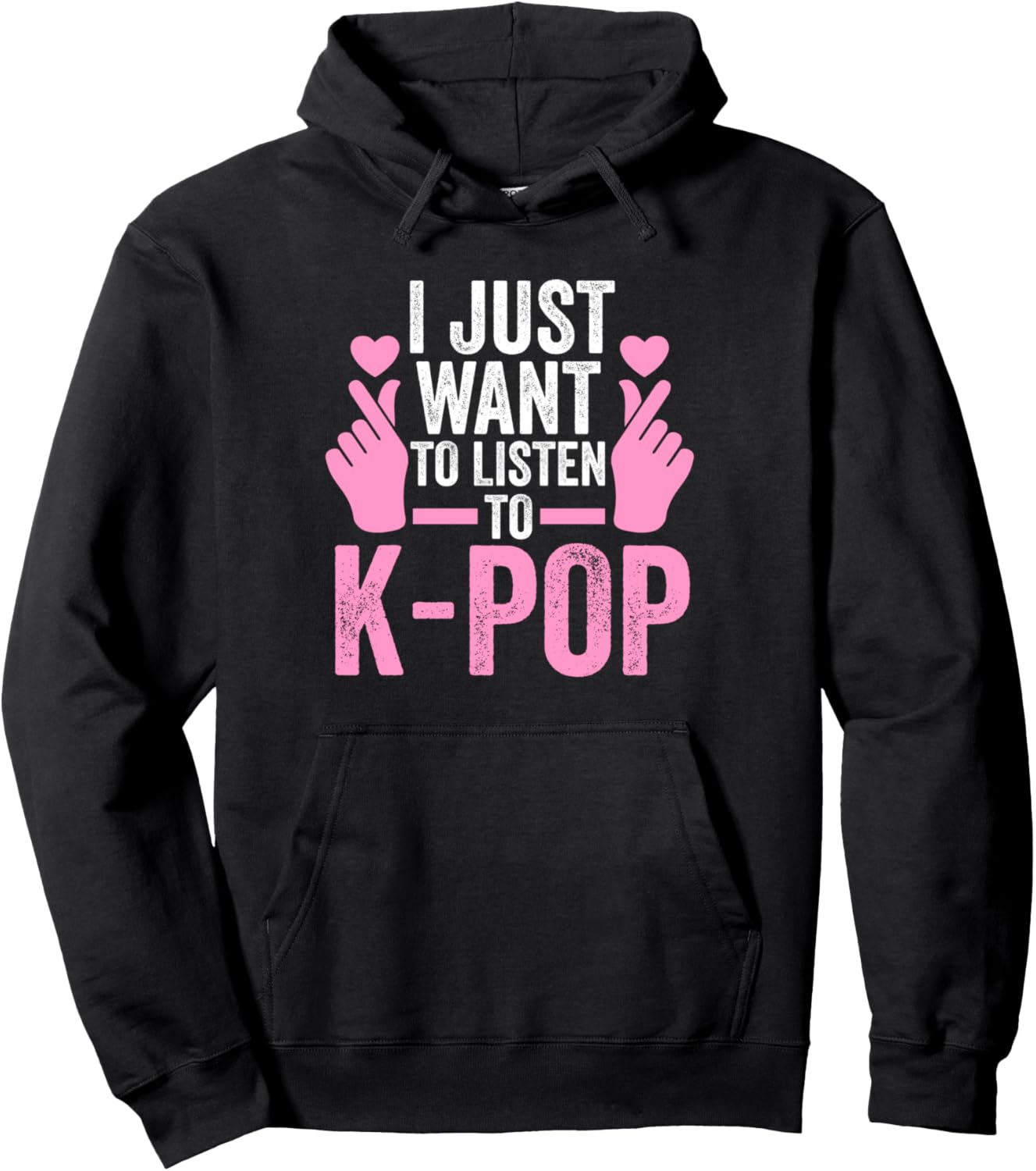 

Толстовка, Я просто хочу послушать корейскую K-pop музыку в толстовке K-Pop Merch & K-Pop Merchandise Gifts, черный
