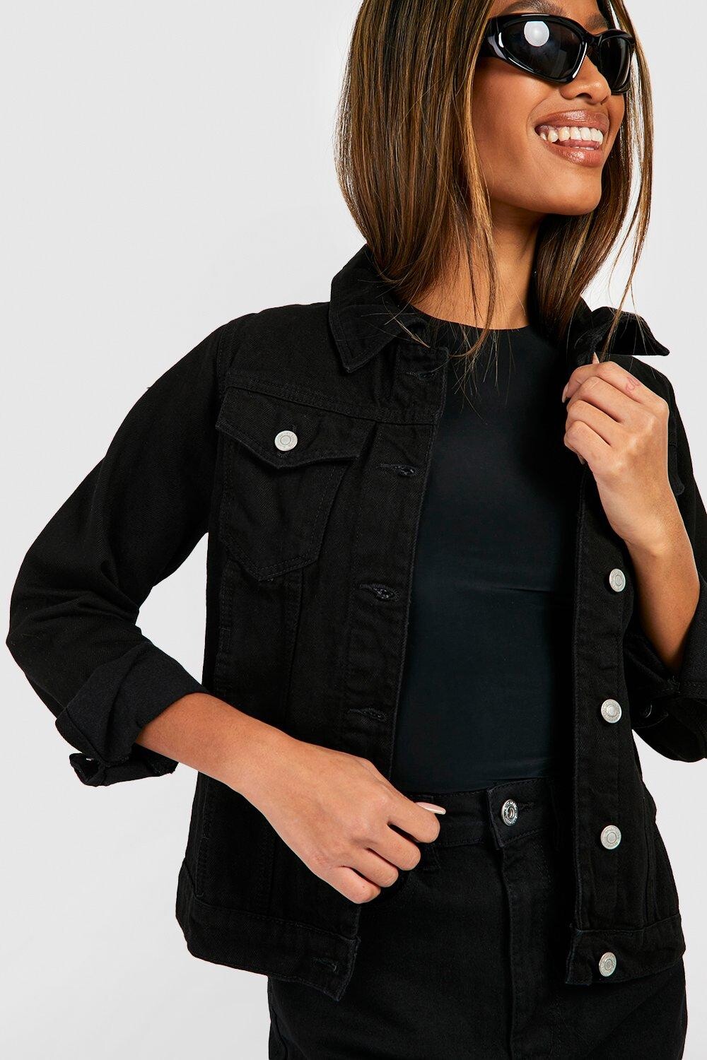 

Джинсовая куртка в стиле вестерн boohoo, черный