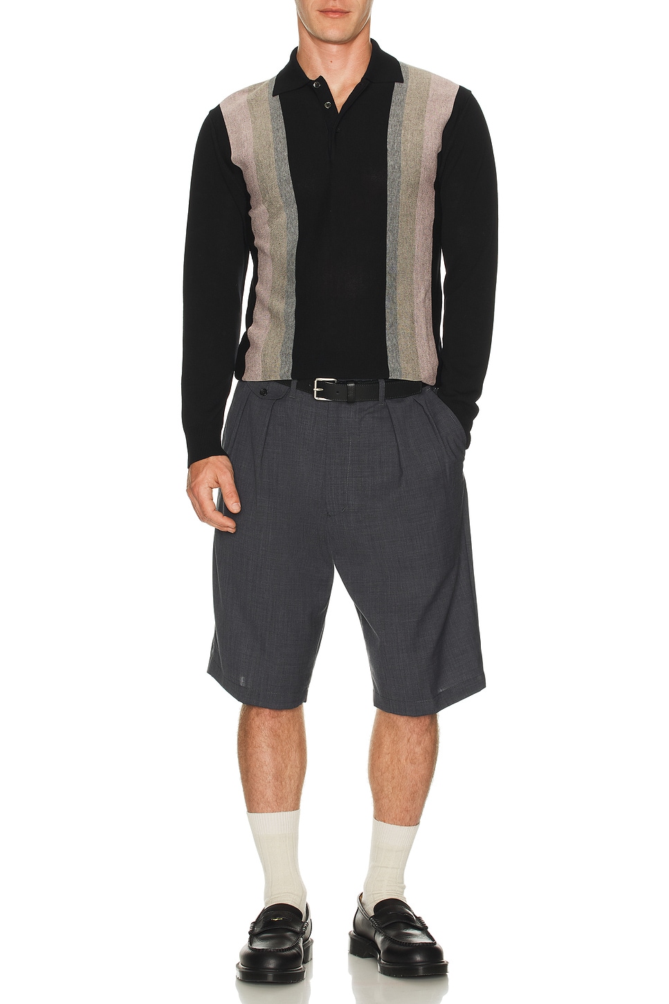 

2 Брюки со складками Wool Tropical Beams Plus, Charcoal Grey