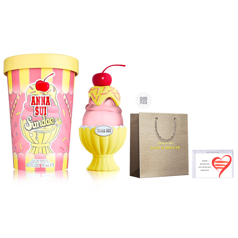 

ANNA SUI ANNASU Well Behaved Custard Elegant Pink Fruity Scent Family Eau De Toilette Sundae Ice Cream Perfume 50ML