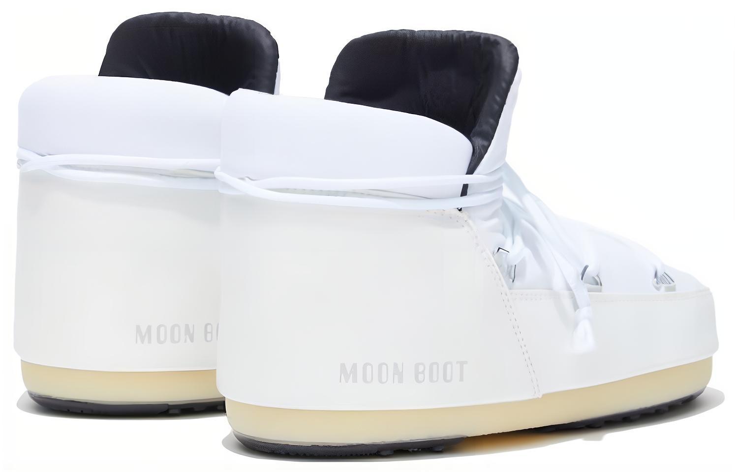 Ботинки женские Moon Boot низкие с логотипом, белый — фото 2